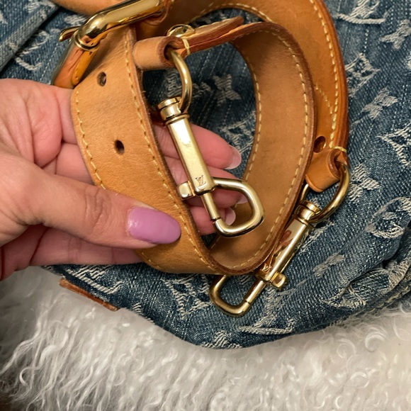 SOLD-Louis Vuitton vintage denim bag - Picture 8 of 12